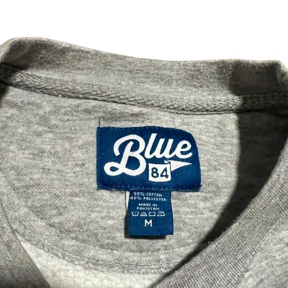 Cornell University Blue 84 Gray & Red Embroidered Crew Neck Sweatshirt, Men's M - Picture 2 of 4